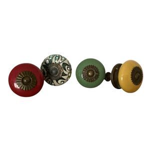 4 Different Vintage Porcelain Cabinet Knobs $10 Each/All for $35